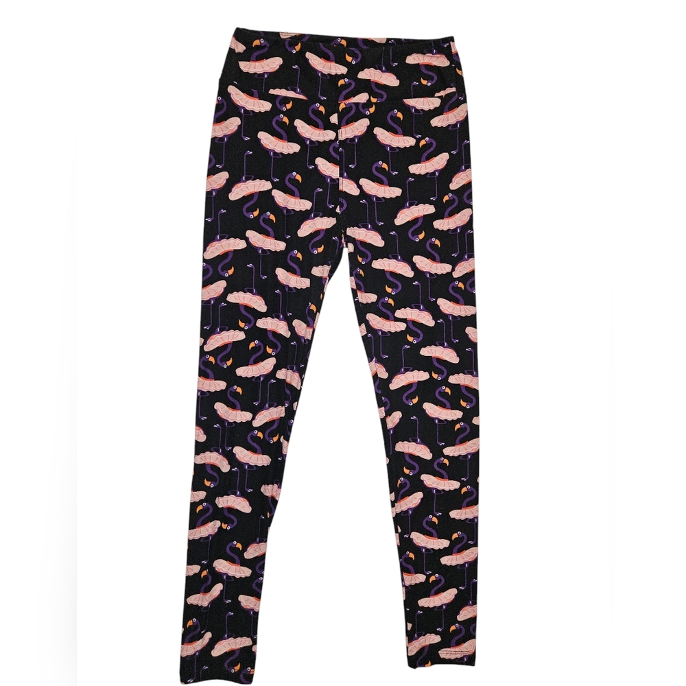 lularoe flamingos high waist leggings